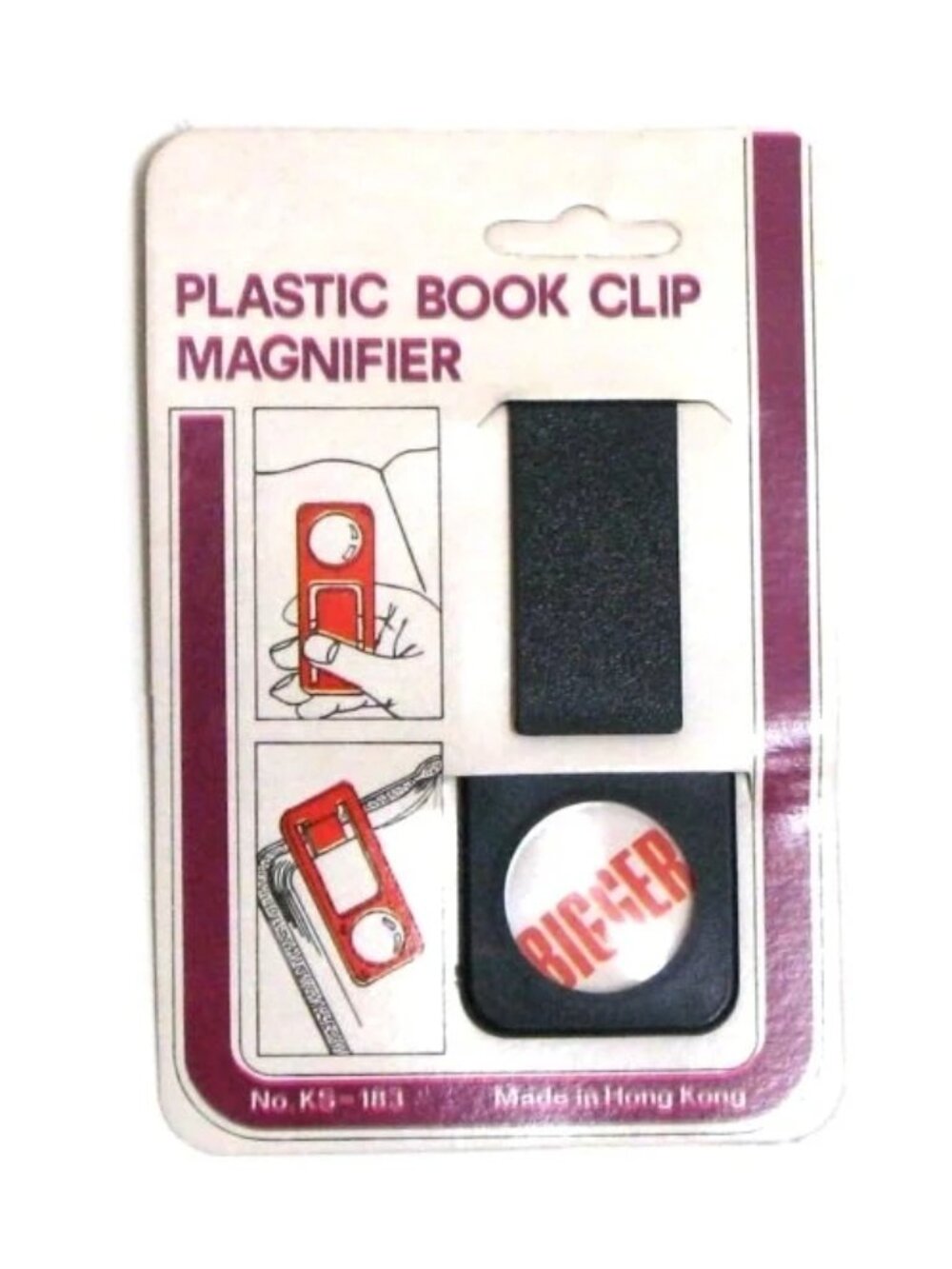 1960's NOS Vintage Plastic Book Clip Magnifier Bookmark - Picture 2 of 4